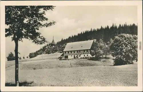 Ansichtskarte Rehefeld-Altenberg (Erzgebirge) FDGB Erholungsheim "Aufbau" 1953