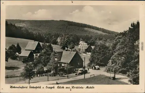 Rehefeld-Zaunhaus-Altenberg (Erzgebirge) Blick zur Herklotzmühle 1956