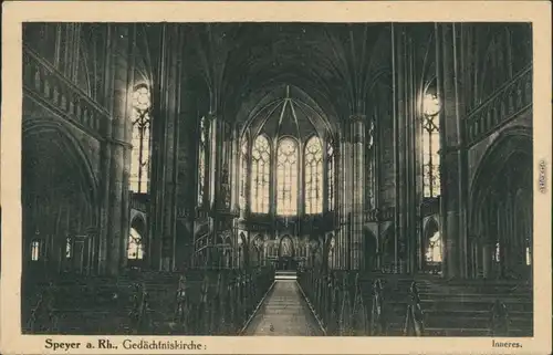 Ansichtskarte Speyer Gedächtniskirche 1935
