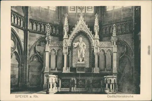 Ansichtskarte Speyer Gedächtniskirche - Altar 1929