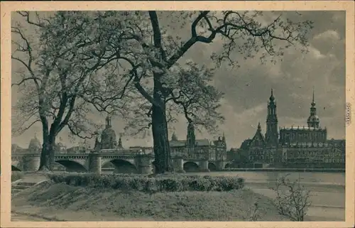 Ansichtskarte Innere Altstadt-Dresden Altstadtpanorama 1955