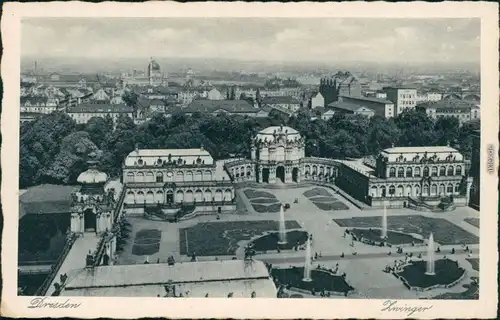 Ansichtskarte Innere Altstadt-Dresden Dresdner Zwinger 1934