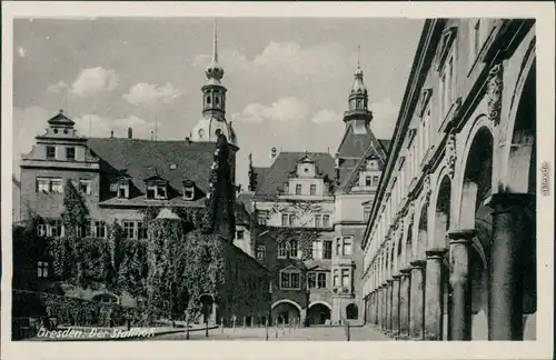 Ansichtskarte Innere Altstadt-Dresden Stallhof 1955