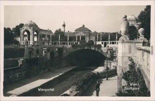 Ansichtskarte Wien Stadtpark, Wienportal 1926