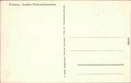 Weimar Goethe-Nationalmuseum - Schlaf- und Sterbezimmer Goethes 1924