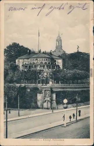 Ansichtskarte Dresden Belvedere 1914