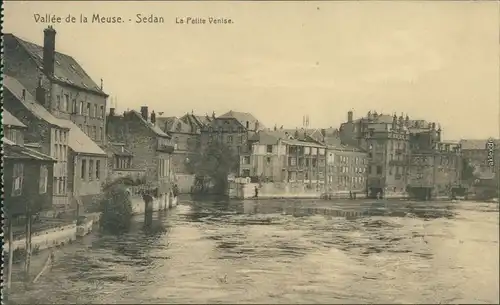 CPA Sedan Sedan Ansichten Erster Weltkrieg - Fluss, Häuser 1916