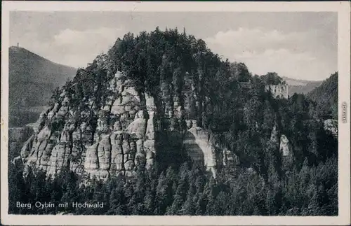 Ansichtskarte Oybin Berg Oybin mit Hochwald 1954
