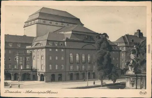 Ansichtskarte Dresden Schauspielhaus / Großes Haus 1929