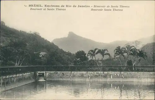 Ansichtskarte Santa Teresa-Rio de Janeiro Reservoir 1915