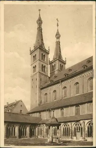 Ansichtskarte Würzburg St. Kiliansdom zu Würzburg mit Kreuzgang 1929