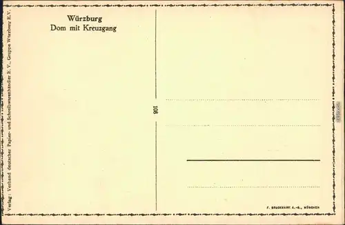 Ansichtskarte Würzburg St. Kiliansdom zu Würzburg mit Kreuzgang 1929