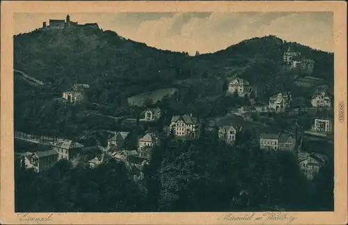 Ansichtskarte Eisenach Mariental und Wartburg 1929