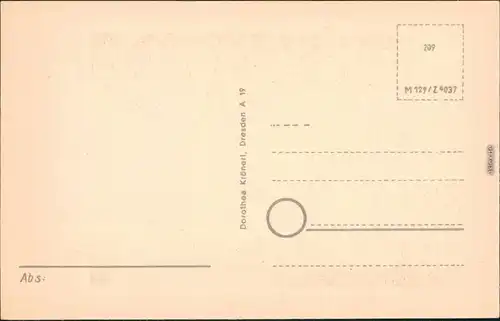 Ansichtskarte Dresden Bogenschütze 1955