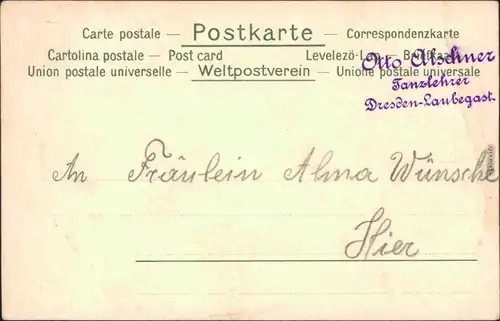  Glückwunsch / Grusskarten: Allgemein - Blumenstrauß - Strandpromenade 1903