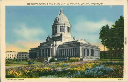 Ansichtskarte Washington D.C. United States Capitol mit Gartenanlage 1932