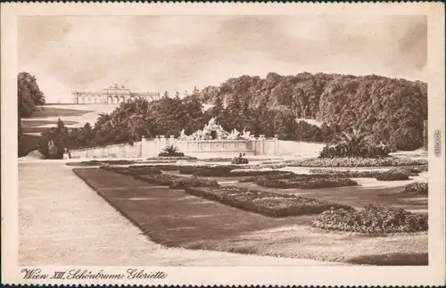Hietzing (Lainz)-Wien Gloriette (Schloss Schönbrunn) - Gartenanlage 1928