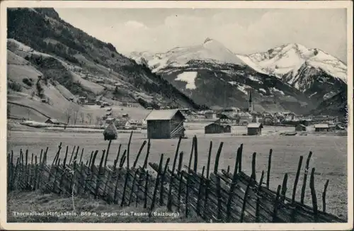 Ansichtskarte Bad Hofgastein Panorama-Ansicht gegen die Tauern 1930