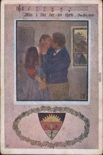  Menschen/Soziales Leben - Liebespaare - Liedkarten - (unsortiert) 1907