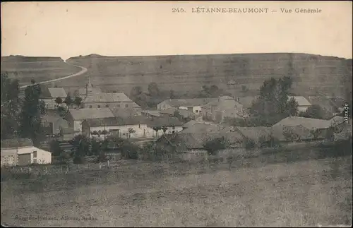 CPA Létanne Panorama mit Kirche im Zentrum 1918