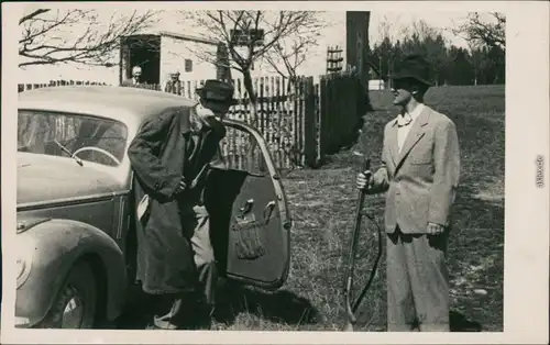 Foto  Zur Jagt mit dem Auto 1946 Privatfoto 