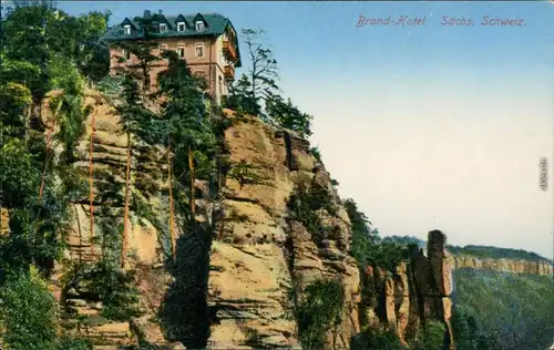 Ansichtskarte Hohnstein (Sächs. Schweiz) Brand-Hotel 1913