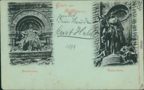 Kelbra (Kyffhäuser) Kaiser-Friedrich-Wilhelm/Barbarossa-Denkmal 2 Bild 1899