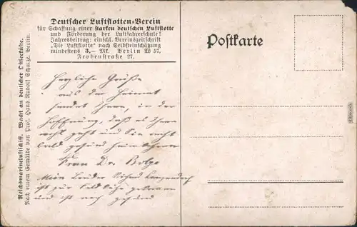 Ansichtskarte  Zeppelin - Künstlerkarte Luftflottenverein 1918 