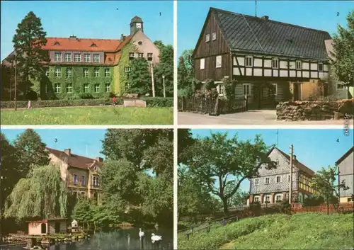 Neukirch (Lausitz) Oberneukirch  Schule, Umgebindehaus, Am Schwanenteich 1972