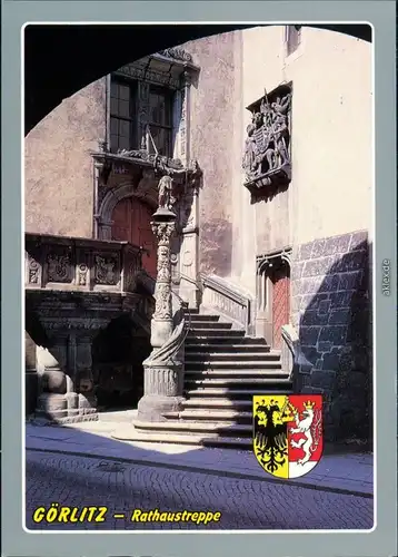 Ansichtskarte Görlitz Zgorzelec Rathaustreppe 1995