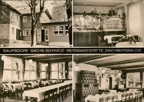 Ansichtskarte Saupsdorf-Kirnitzschtal Berggaststätte "Wachbergbaude" 1971