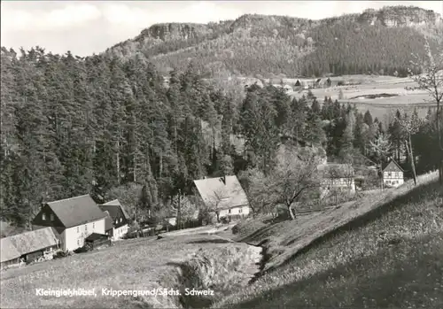 Ansichtskarte Kleingießhübel-Reinhardtsdorf-Schöna Blick auf den Ort 1980