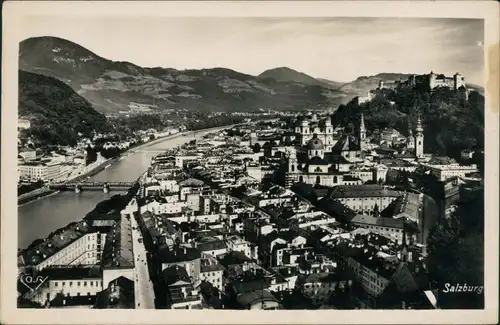 Ansichtskarte Salzburg Blick auf die Stadt 1929