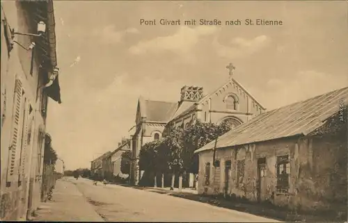 CPA Pont Givart Kirche, Straße 1916