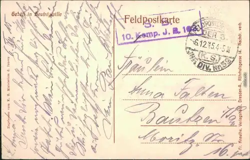 Ansichtskarte  Künstlerkarte - Gehöft in Heutrégipille 1915