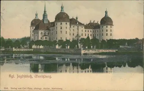 Ansichtskarte Moritzburg Kgl. Jagdschloss coloriert 1907