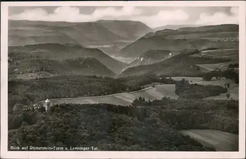 Ansichtskarte Donnstetten Römersteinturm u. Lenninger Tal 1952