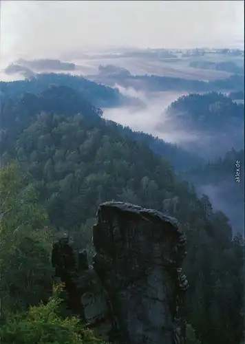 Ansichtskarte Hohnstein (Sächs. Schweiz) Blick von der Brandaussicht 1995