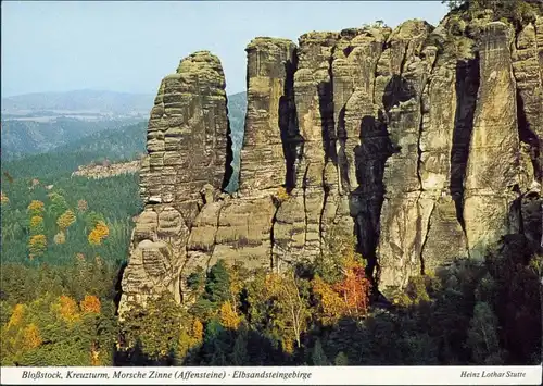 Bad Schandau Bloßstock, Kreuzturm, Affensteine, Nonnengärtner 1991