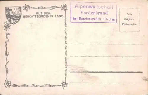 Ansichtskarte Berchtesgaden Scharitzkehlalm mit Göllwand 1929