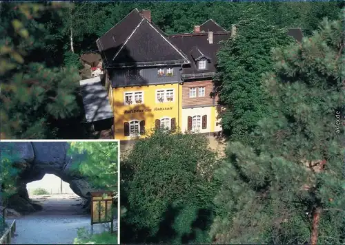 Ansichtskarte Kirnitzschtal Kuhstall mit Gasthaus 1995