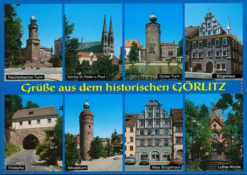 Görlitz Zgorzelec Reichenbacher Turm, Kirche, dicker Turm, Bürgerhaus,   1997
