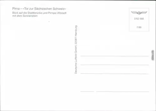 Ansichtskarte Pirna Luftbild 1999