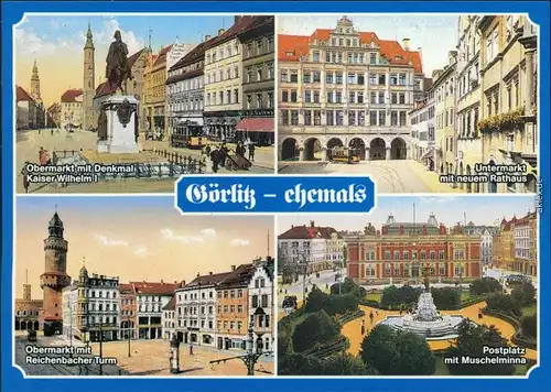 Görlitz Zgorzelec Repro - Obermarkt  Rathaus,  ua Postplatz   2003/1997