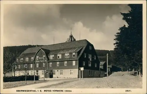 Ansichtskarte Oberwiesenthal Kinderheim "Rotes Vorwerk" 1955