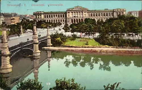 CPA Straßburg Strasbourg Universität 1912