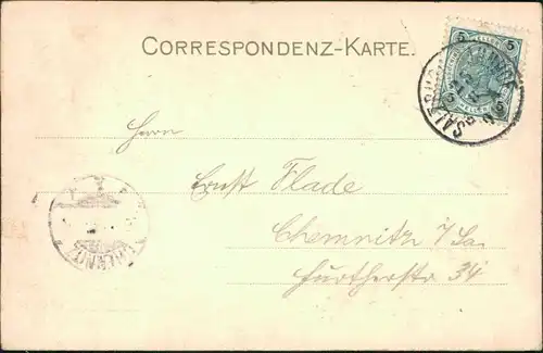 Ansichtskarte Salzburg Blcik auf die Stadt mit Kapuziner- u. Gaisberg 1903