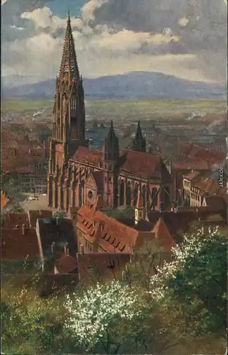 Ansichtskarte Freiburg im Breisgau Münster 1912