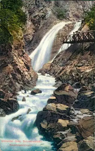 Ansichtskarte Hirschsprung-Breitnau Höllental - Ravennaschlucht 1912