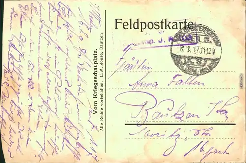 Ansichtskarte  Künstlerkarten - Militär "Kalksteinhöhle" 1917